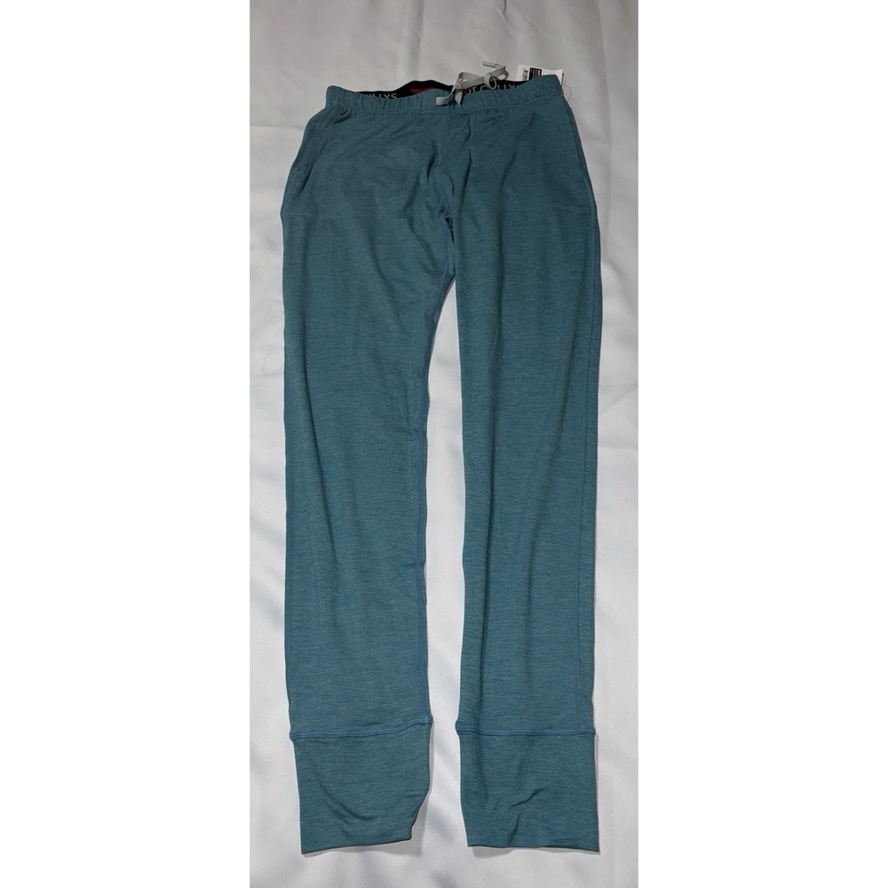 Hot Chillys Base Layer‎ Mens M Fjord Blue  Midweight Clima Jogger Thermal Tights
